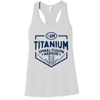 Titanium Spinal Fusion Warrior Spine Surgery Women's Racerback Tank