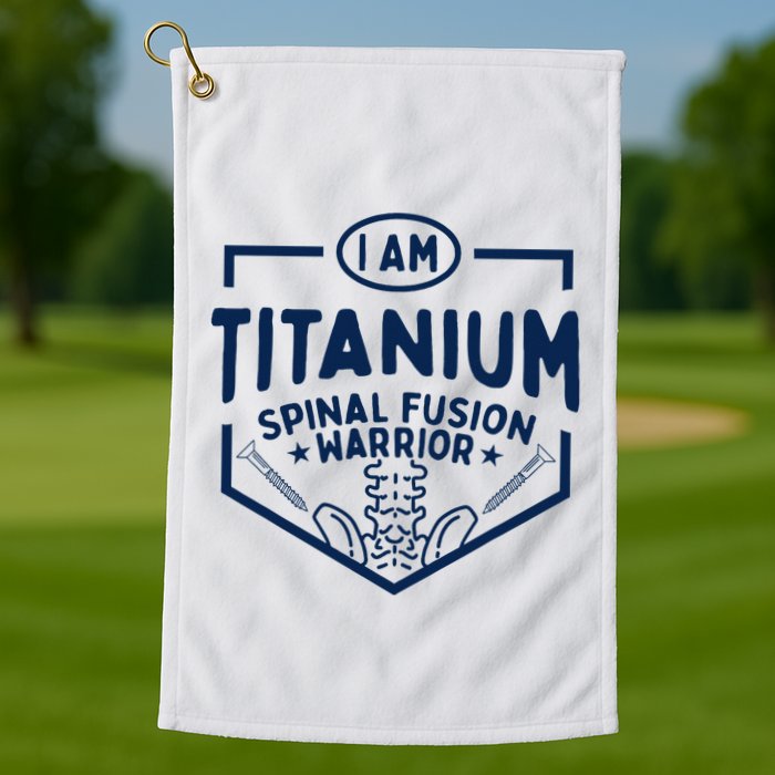 Titanium Spinal Fusion Warrior Spine Surgery Golf Towel