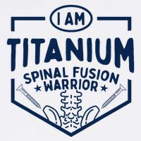 Titanium Spinal Fusion Warrior Spine Surgery Cropped Pullover Crew