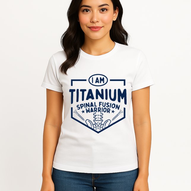 Titanium Spinal Fusion Warrior Spine Surgery Womens T-Shirt