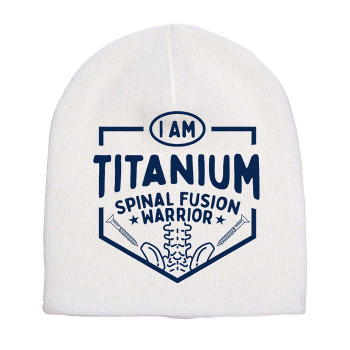 Titanium Spinal Fusion Warrior Spine Surgery Short Acrylic Beanie