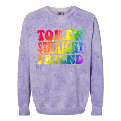 Token Straight Friend Rainbow Colors Colorblast Crewneck Sweatshirt