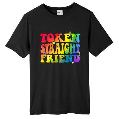 Token Straight Friend Rainbow Colors Tall Fusion ChromaSoft Performance T-Shirt