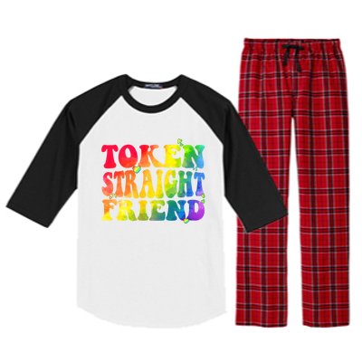 Token Straight Friend Rainbow Colors Raglan Sleeve Pajama Set