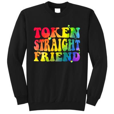 Token Straight Friend Rainbow Colors Tall Sweatshirt