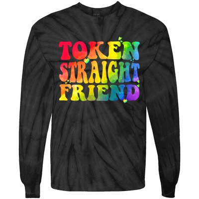 Token Straight Friend Rainbow Colors Tie-Dye Long Sleeve Shirt