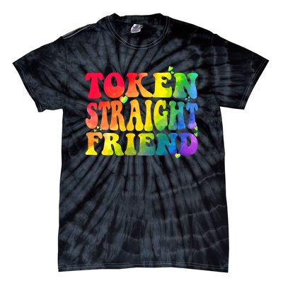 Token Straight Friend Rainbow Colors Tie-Dye T-Shirt