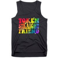 Token Straight Friend Rainbow Colors Tank Top