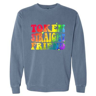 Token Straight Friend Rainbow Colors Garment-Dyed Sweatshirt