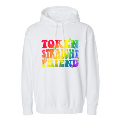 Token Straight Friend Rainbow Colors Garment-Dyed Fleece Hoodie