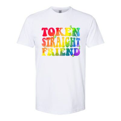 Token Straight Friend Rainbow Colors Softstyle CVC T-Shirt