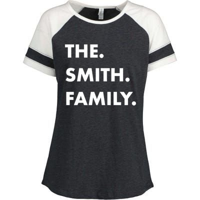 The Smith Family Last Name Family Reunion Vacation Trip Cute Gift Enza Ladies Jersey Colorblock Tee