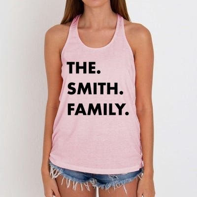 The Smith Family Last Name Family Reunion Vacation Trip Cute Gift Women's Knotted Racerback Tank