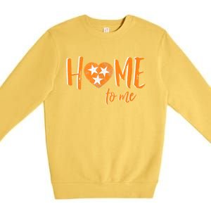 Tennessee State Flag Heart Love My State Football Home Fan Premium Crewneck Sweatshirt