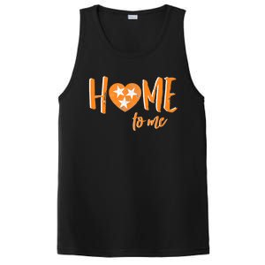 Tennessee State Flag Heart Love My State Football Home Fan PosiCharge Competitor Tank