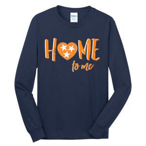 Tennessee State Flag Heart Love My State Football Home Fan Tall Long Sleeve T-Shirt