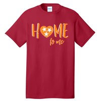 Tennessee State Flag Heart Love My State Football Home Fan Tall T-Shirt