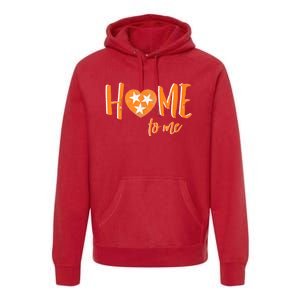 Tennessee State Flag Heart Love My State Football Home Fan Premium Hoodie