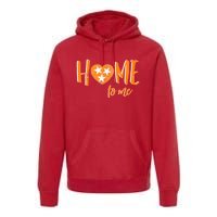 Tennessee State Flag Heart Love My State Football Home Fan Premium Hoodie