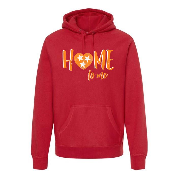 Tennessee State Flag Heart Love My State Football Home Fan Premium Hoodie