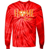 Tennessee State Flag Heart Love My State Football Home Fan Tie-Dye Long Sleeve Shirt