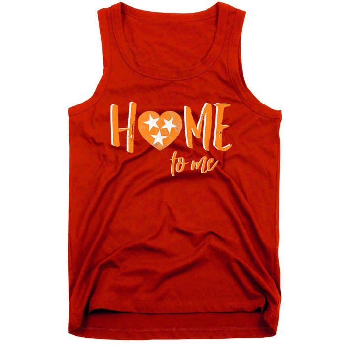 Tennessee State Flag Heart Love My State Football Home Fan Tank Top