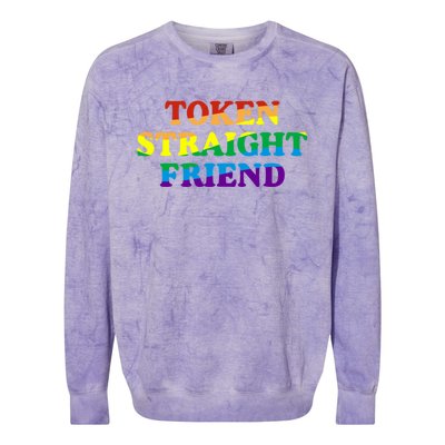 Token Straight Friend Rainbow Colors Colorblast Crewneck Sweatshirt