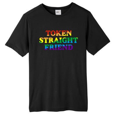 Token Straight Friend Rainbow Colors Tall Fusion ChromaSoft Performance T-Shirt