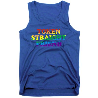 Token Straight Friend Rainbow Colors Tank Top