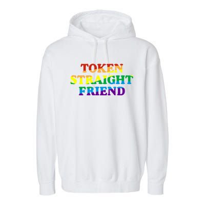 Token Straight Friend Rainbow Colors Garment-Dyed Fleece Hoodie