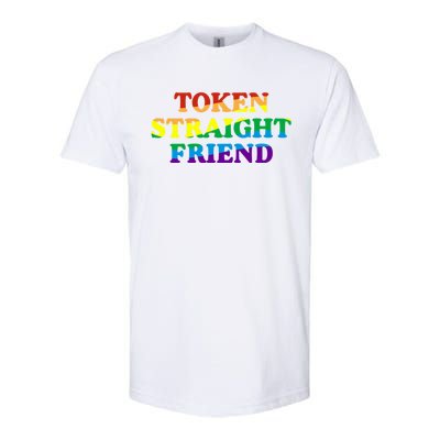 Token Straight Friend Rainbow Colors Softstyle CVC T-Shirt