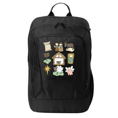 True Story Faith Christmas Jesus Nativity Story Holly Night City Backpack