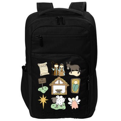 True Story Faith Christmas Jesus Nativity Story Holly Night Impact Tech Backpack