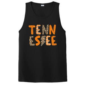 Tennessee State Flag Orange Plaid Leopard Tn PosiCharge Competitor Tank