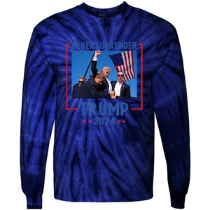 Trump Speech Fist In The Air Pennsylvania Trump 2024 Gift Tie-Dye Long Sleeve Shirt