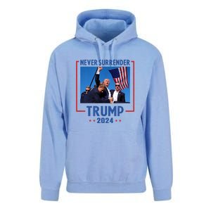 Trump Speech Fist In The Air Pennsylvania Trump 2024 Gift Unisex Surf Hoodie