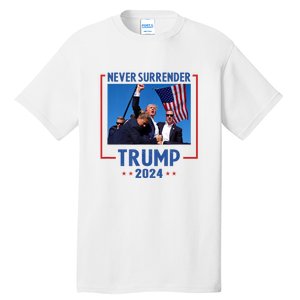 Trump Speech Fist In The Air Pennsylvania Trump 2024 Gift Tall T-Shirt