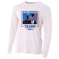 Trump Speech Fist In The Air Pennsylvania Trump 2024 Gift Cooling Performance Long Sleeve Crew