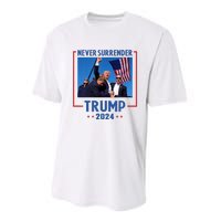 Trump Speech Fist In The Air Pennsylvania Trump 2024 Gift Performance Sprint T-Shirt