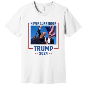 Trump Speech Fist In The Air Pennsylvania Trump 2024 Gift Premium T-Shirt