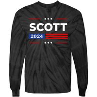 Tim Scott 2024 For President Tie-Dye Long Sleeve Shirt