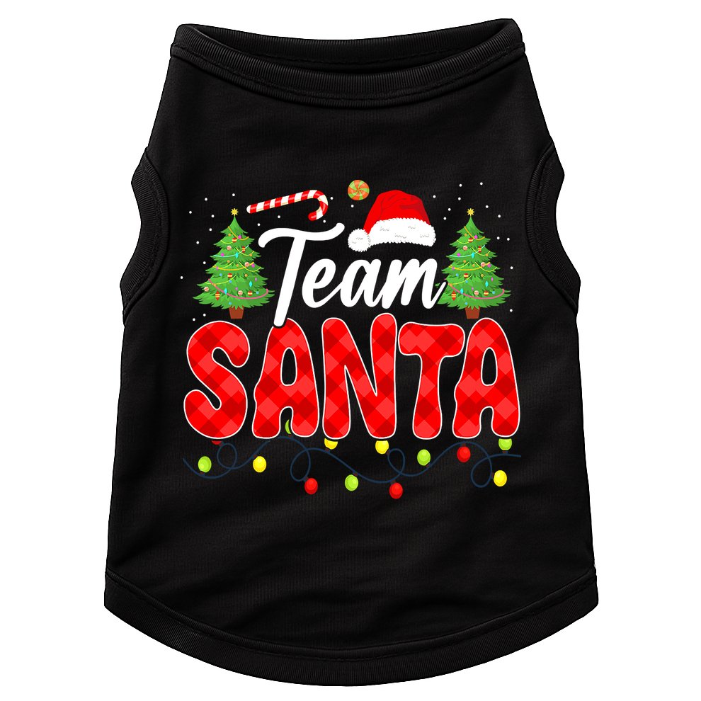 Team Santa Family Group Matching Christmas Pajama Party Doggie Tank