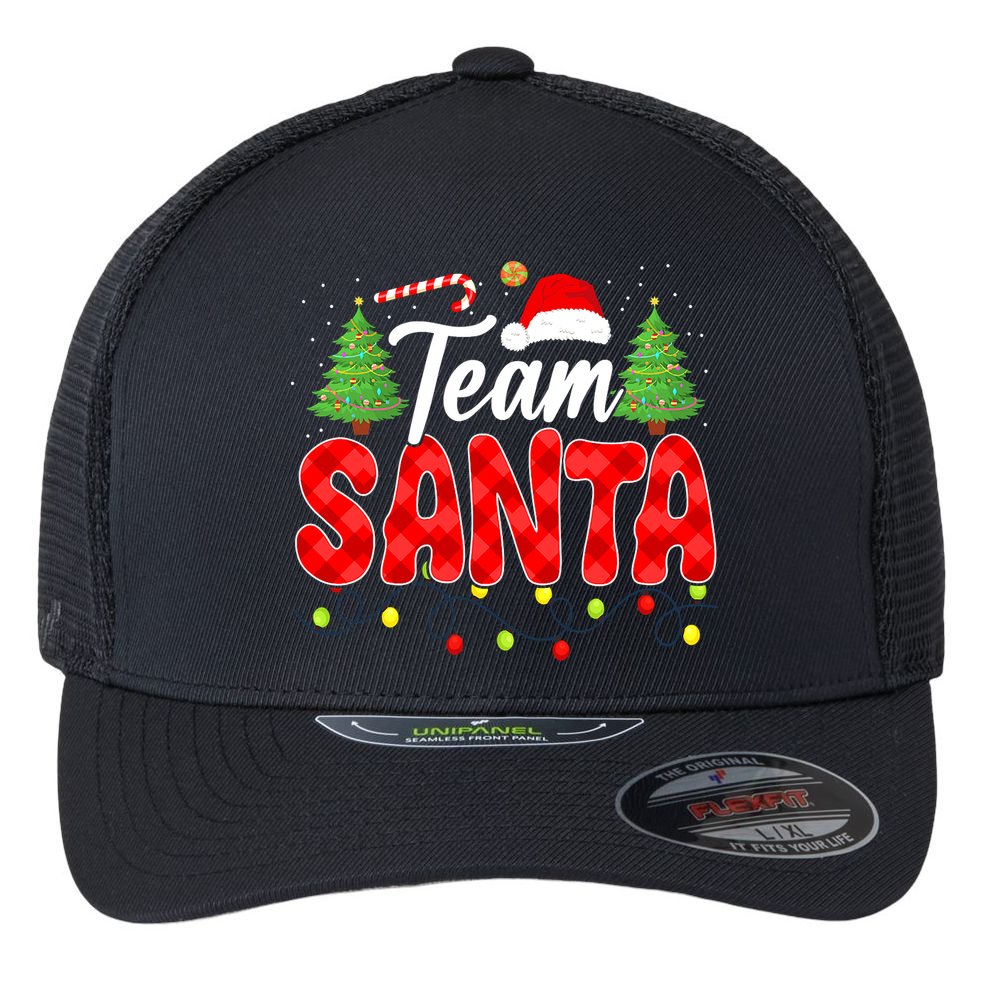 Team Santa Family Group Matching Christmas Pajama Party Flexfit Unipanel Trucker Cap
