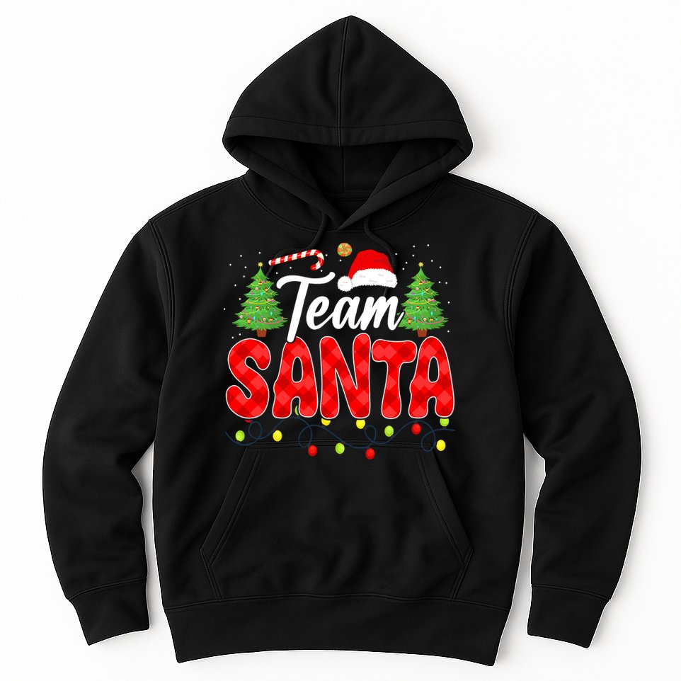 Team Santa Family Group Matching Christmas Pajama Party Hoodie