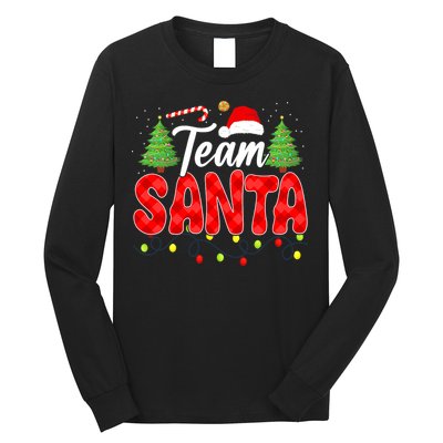 Team Santa Family Group Matching Christmas Pajama Party Long Sleeve Shirt