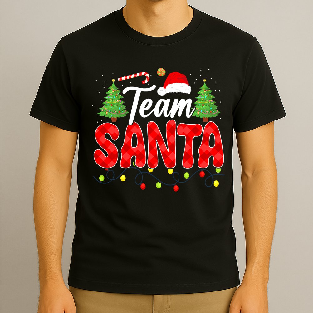 Team Santa Family Group Matching Christmas Pajama Party T-Shirt