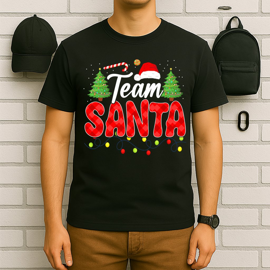 Team Santa Family Group Matching Christmas Pajama Party T-Shirt