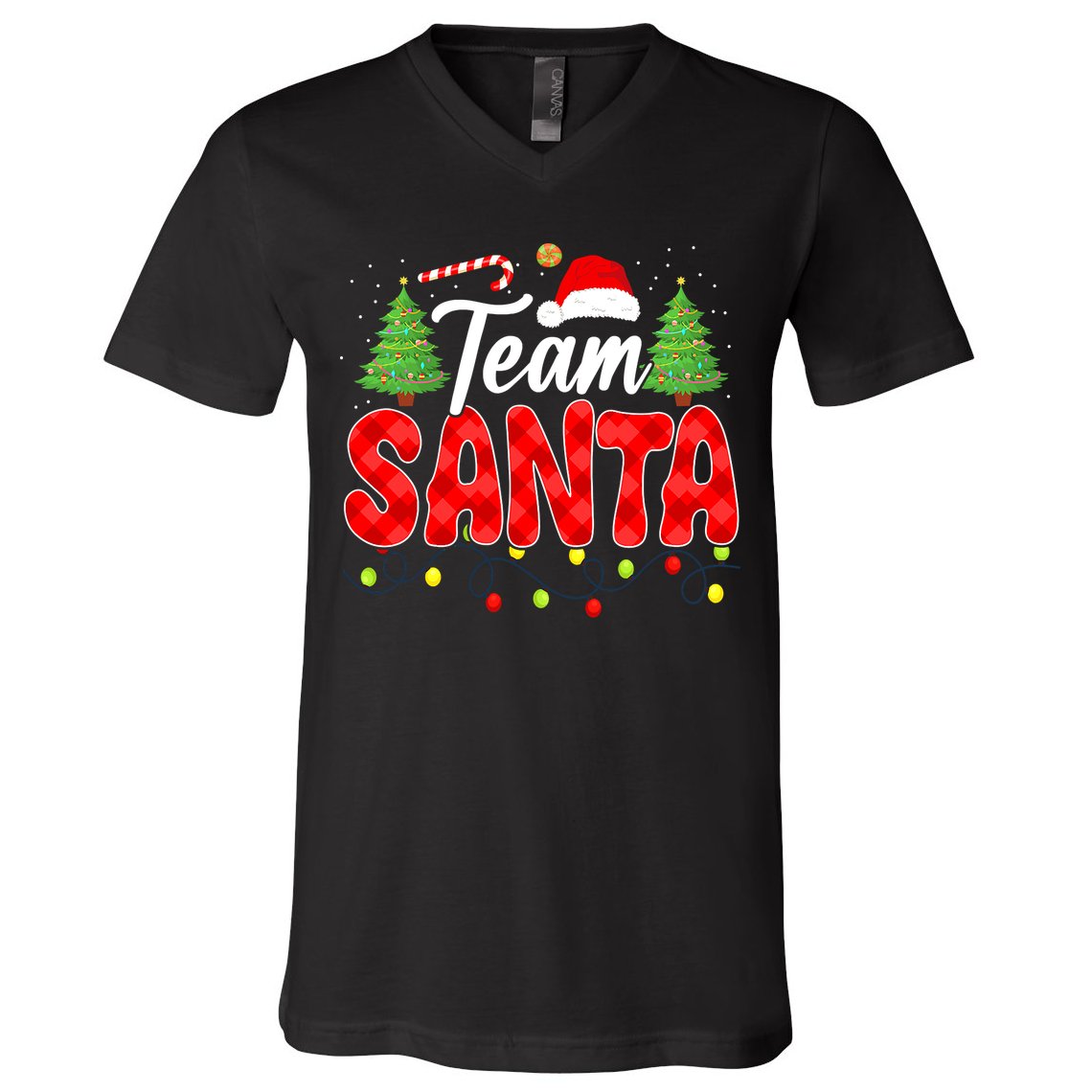 Team Santa Family Group Matching Christmas Pajama Party V-Neck T-Shirt