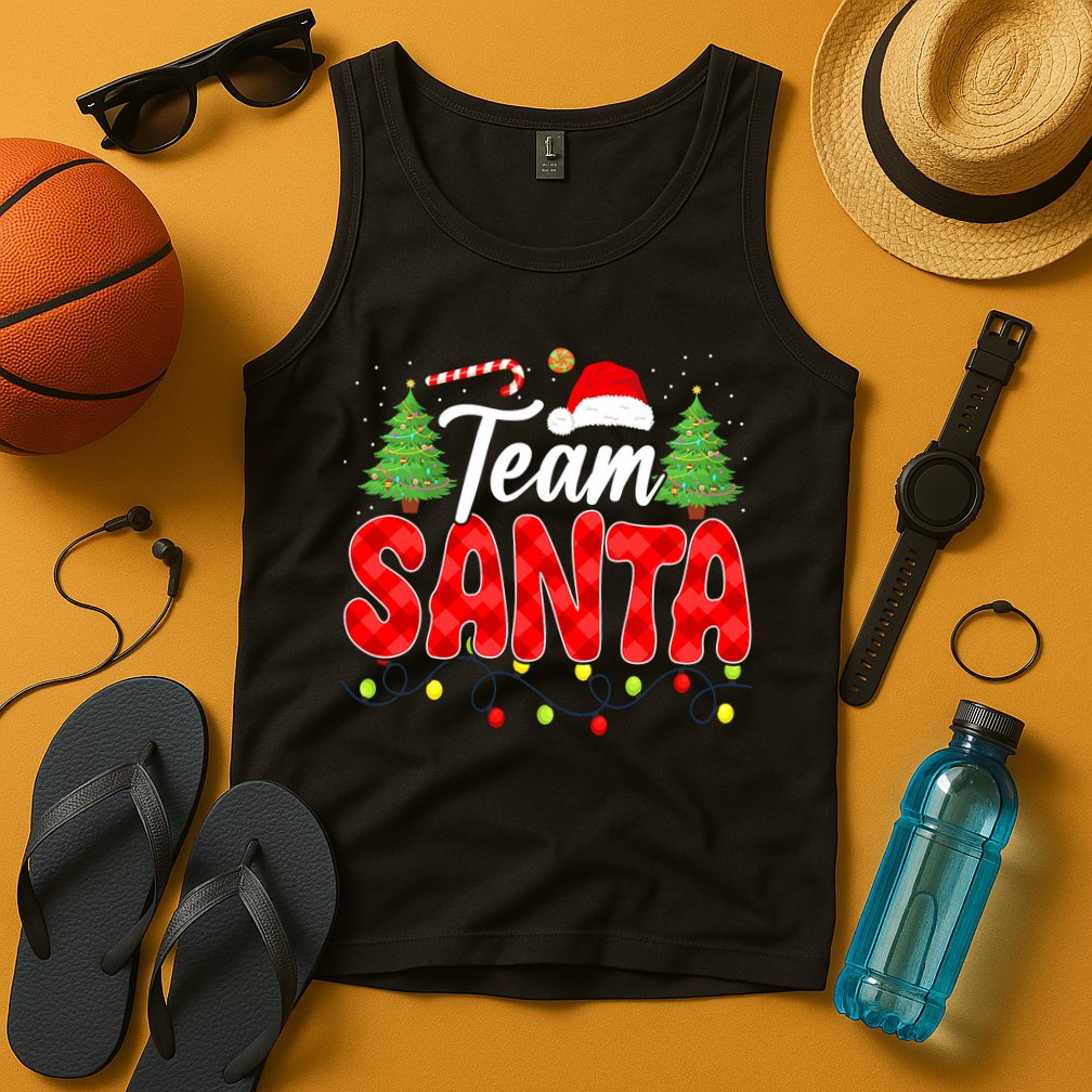 Team Santa Family Group Matching Christmas Pajama Party Tank Top