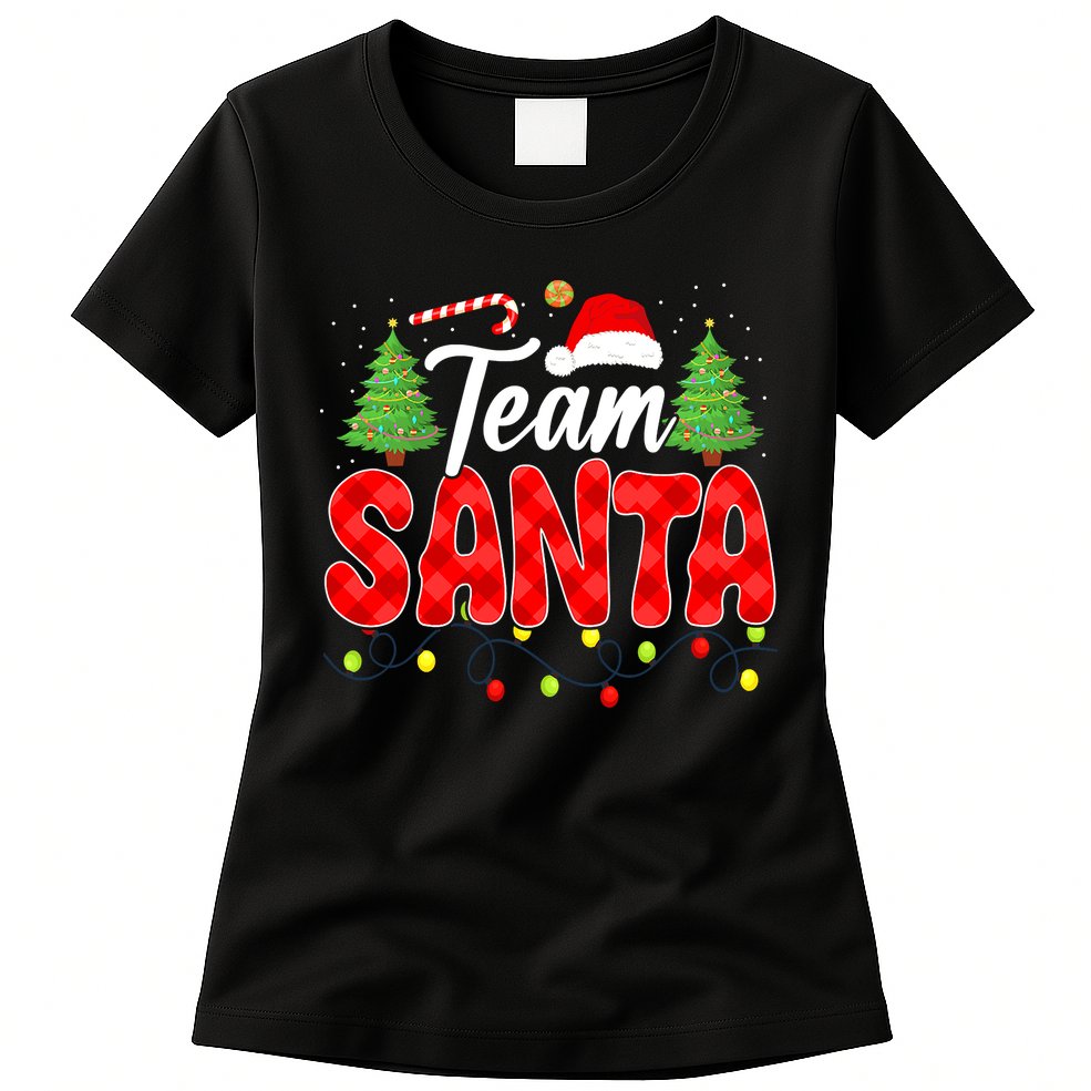 Team Santa Family Group Matching Christmas Pajama Party Womens T-Shirt